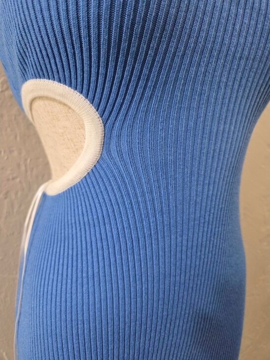 Bodycon Midi Ribbed Knit Racerback Dress - Picture 4 of 4